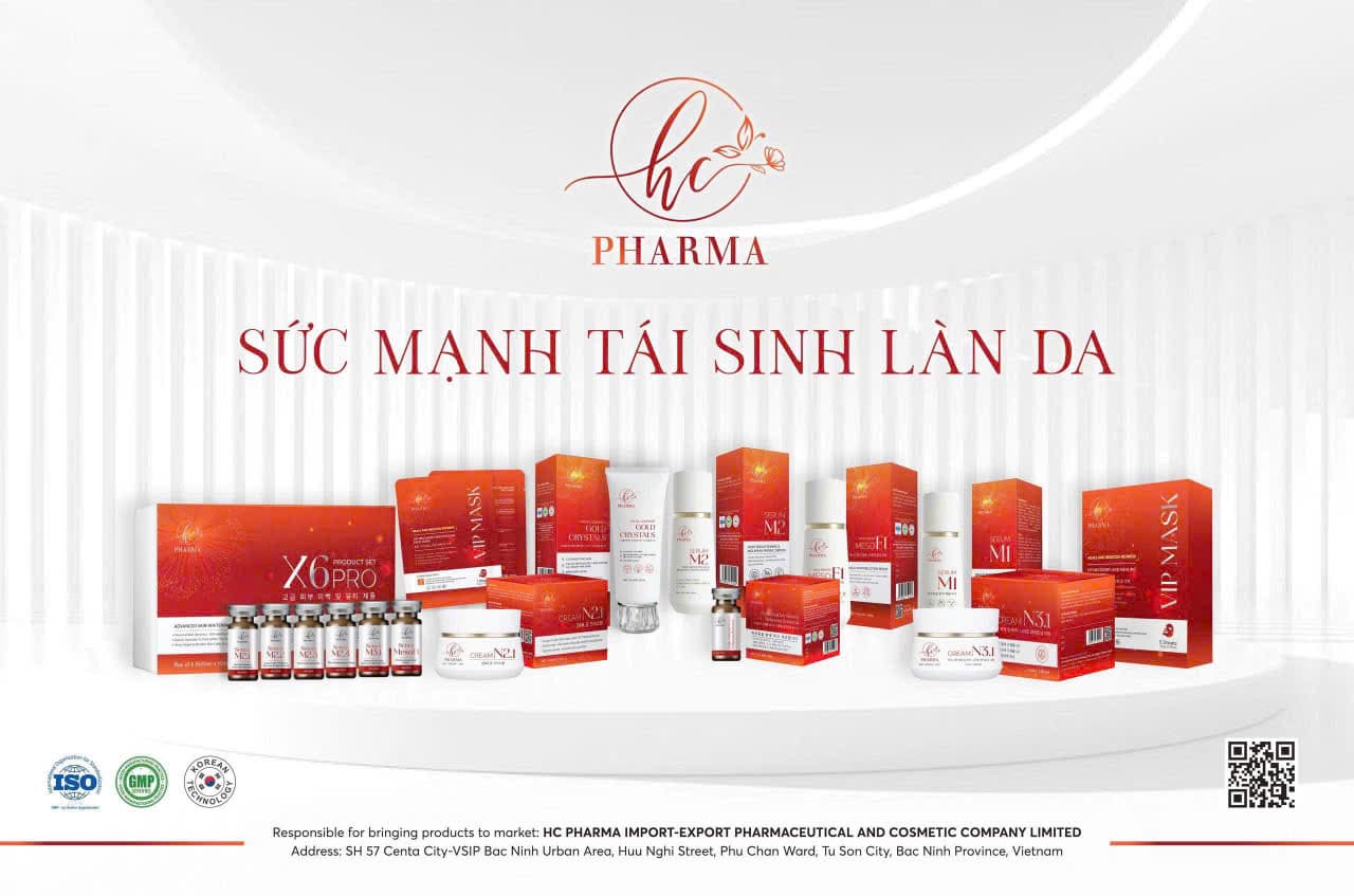 HC Pharma – Sức mạnh tái sinh làn da: trọn bộ sản phẩm chăm sóc da