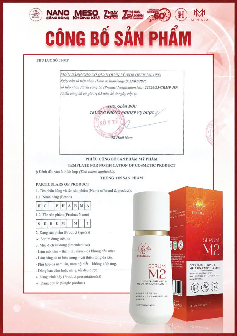 Phiếu công bố Serum M2