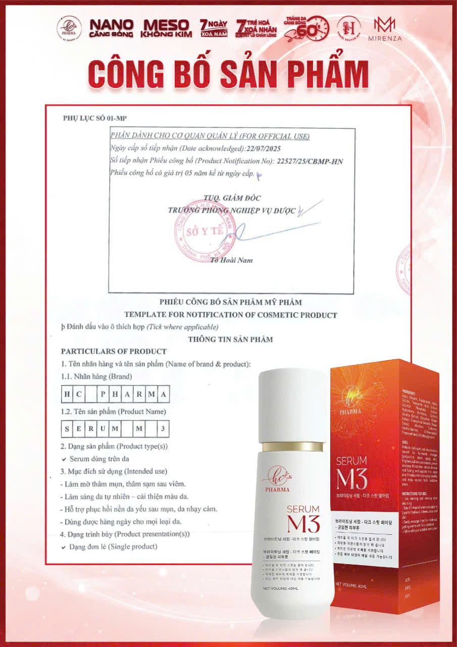 Phiếu công bố Serum M3