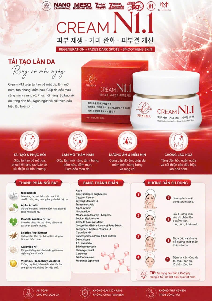 Tài liệu sản phẩm Kem N1.1