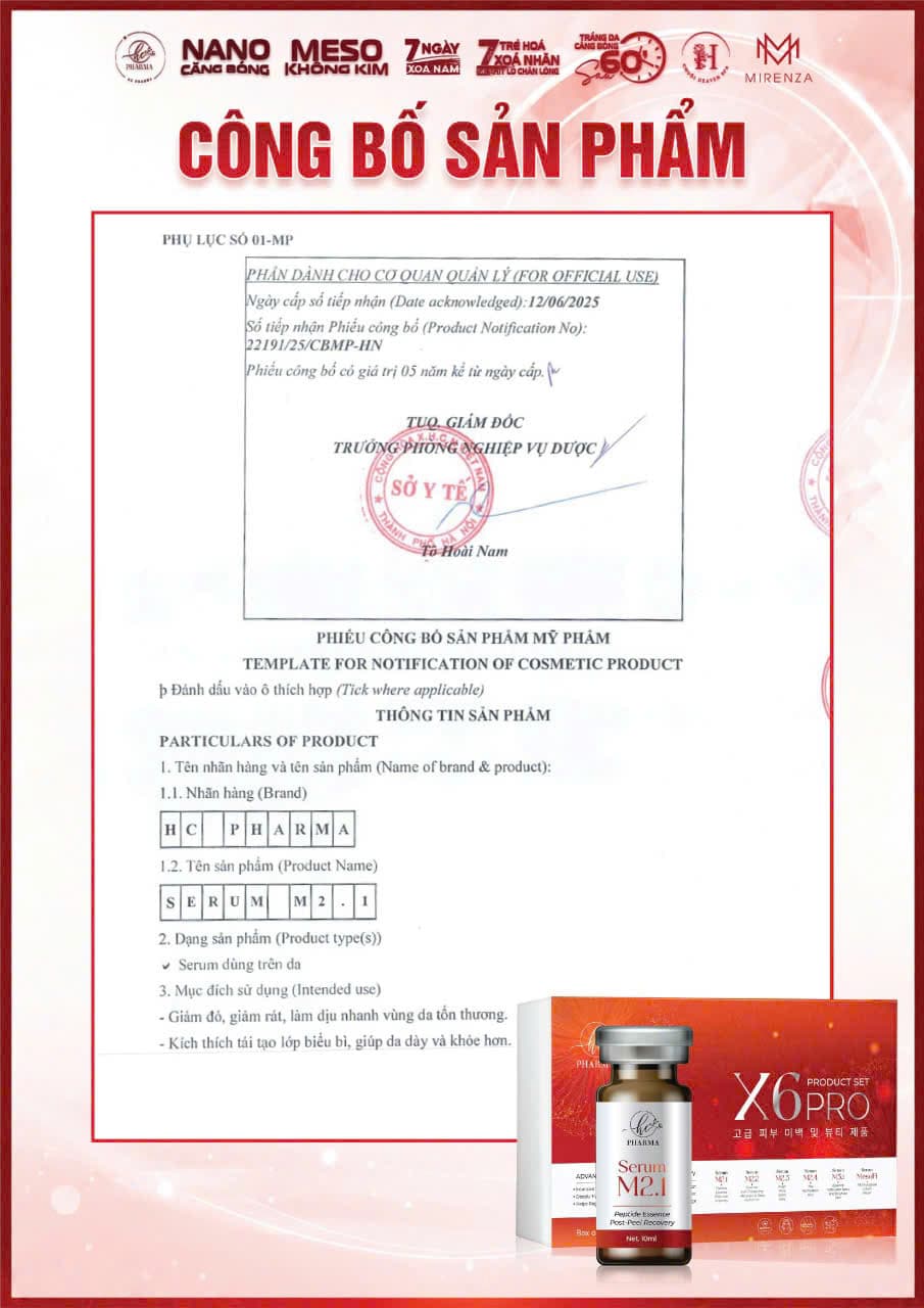 Phiếu công bố Serum M2.1