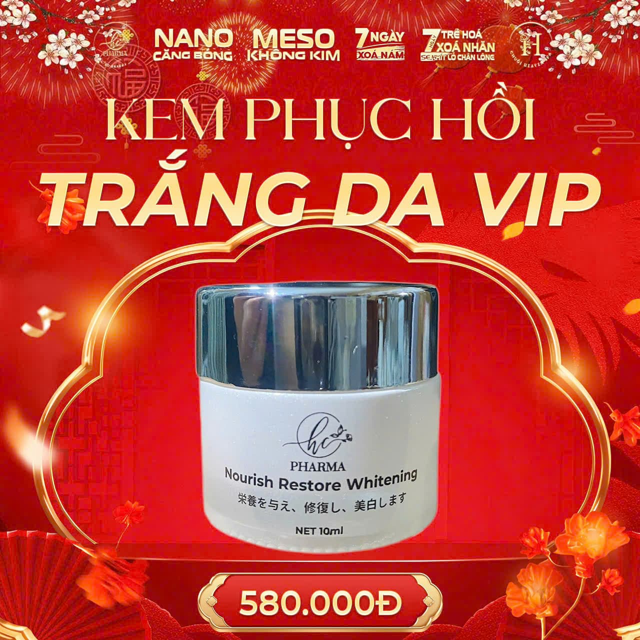 Kem Phục hồi Trắng da VIP (Nourish Restore Whitening)