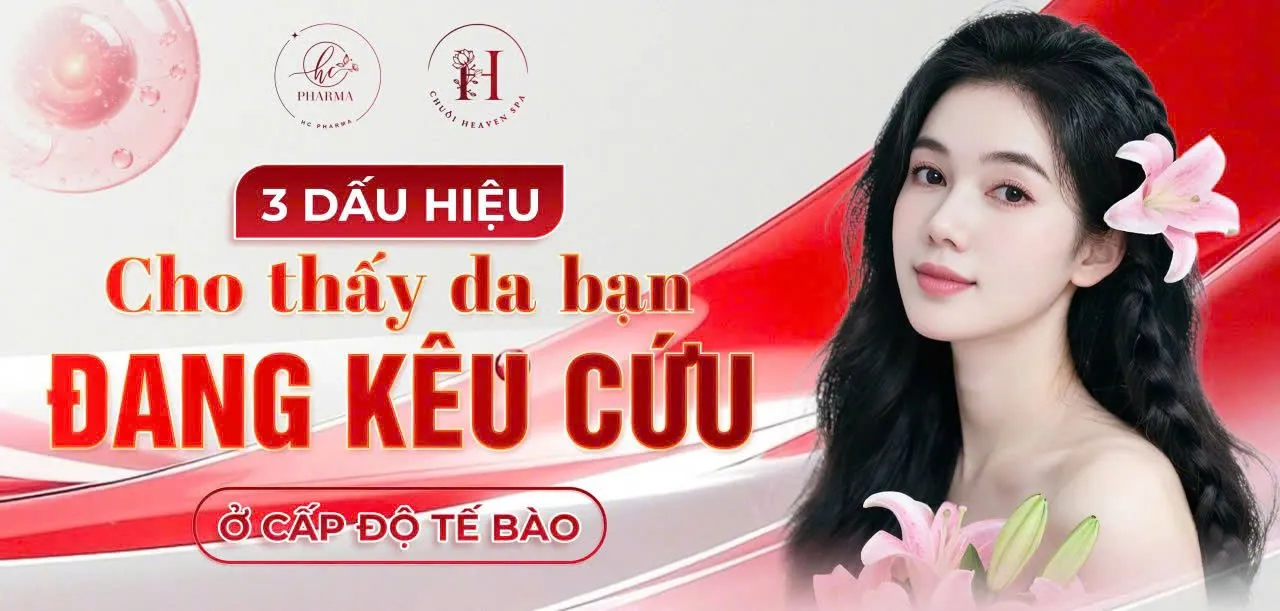 Poster nhận biết ba dấu hiệu da đang xuống cấp