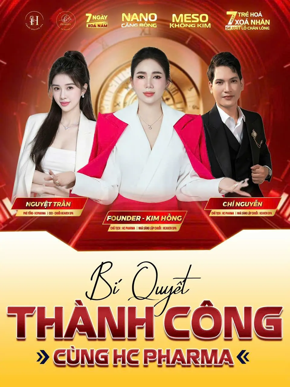 Poster chia sẻ bí quyết thành công dành cho đối tác spa của HC Pharma