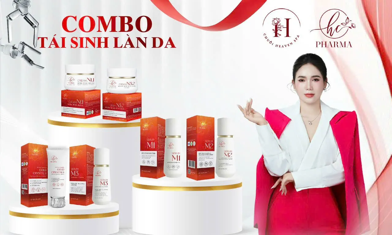 Combo sản phẩm hỗ trợ phục hồi và tái sinh làn da của HC Pharma