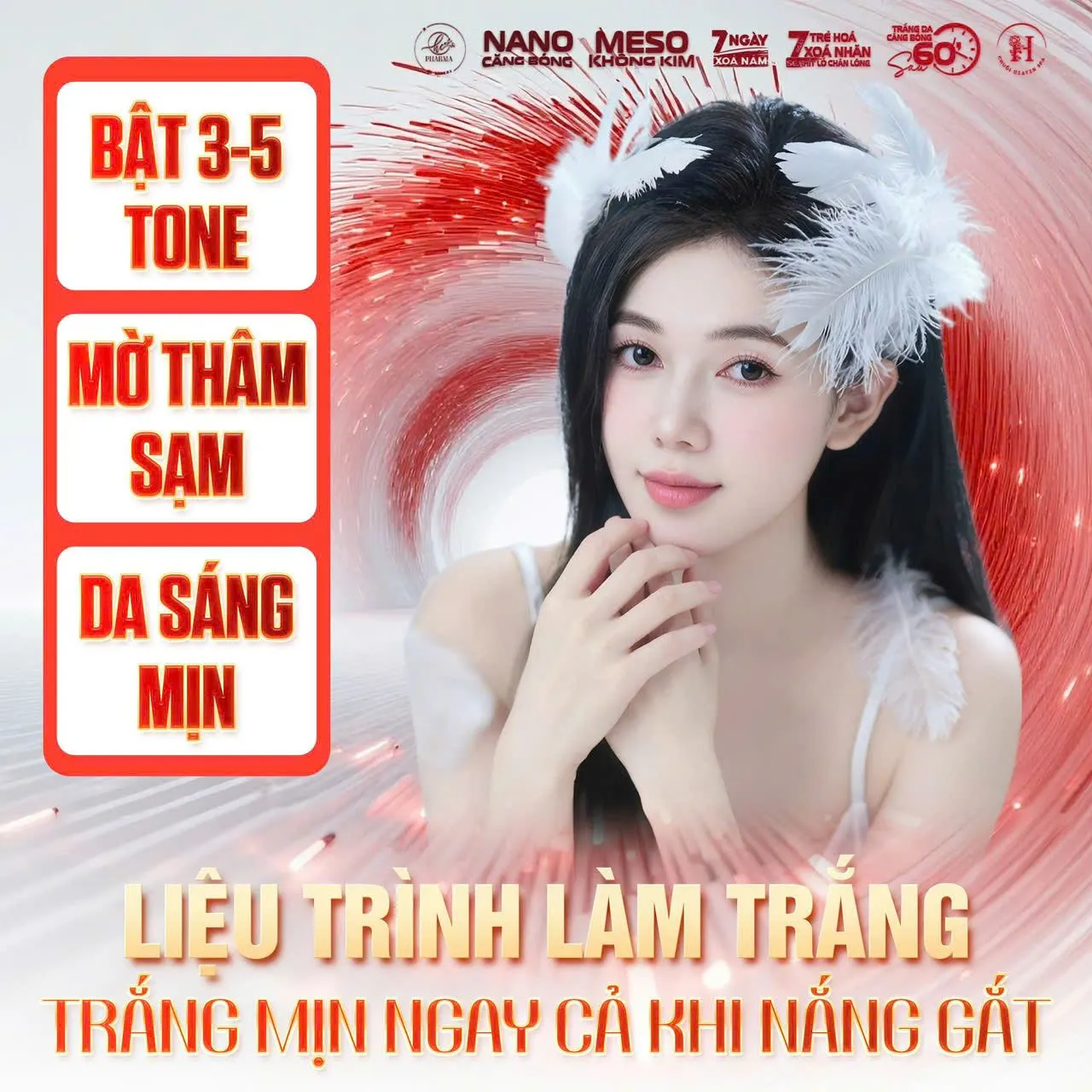 Poster liệu trình làm trắng và làm sáng da của HC Pharma