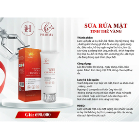 SỮA RỬA MẶT TINH THỂ VÀNG 130ml