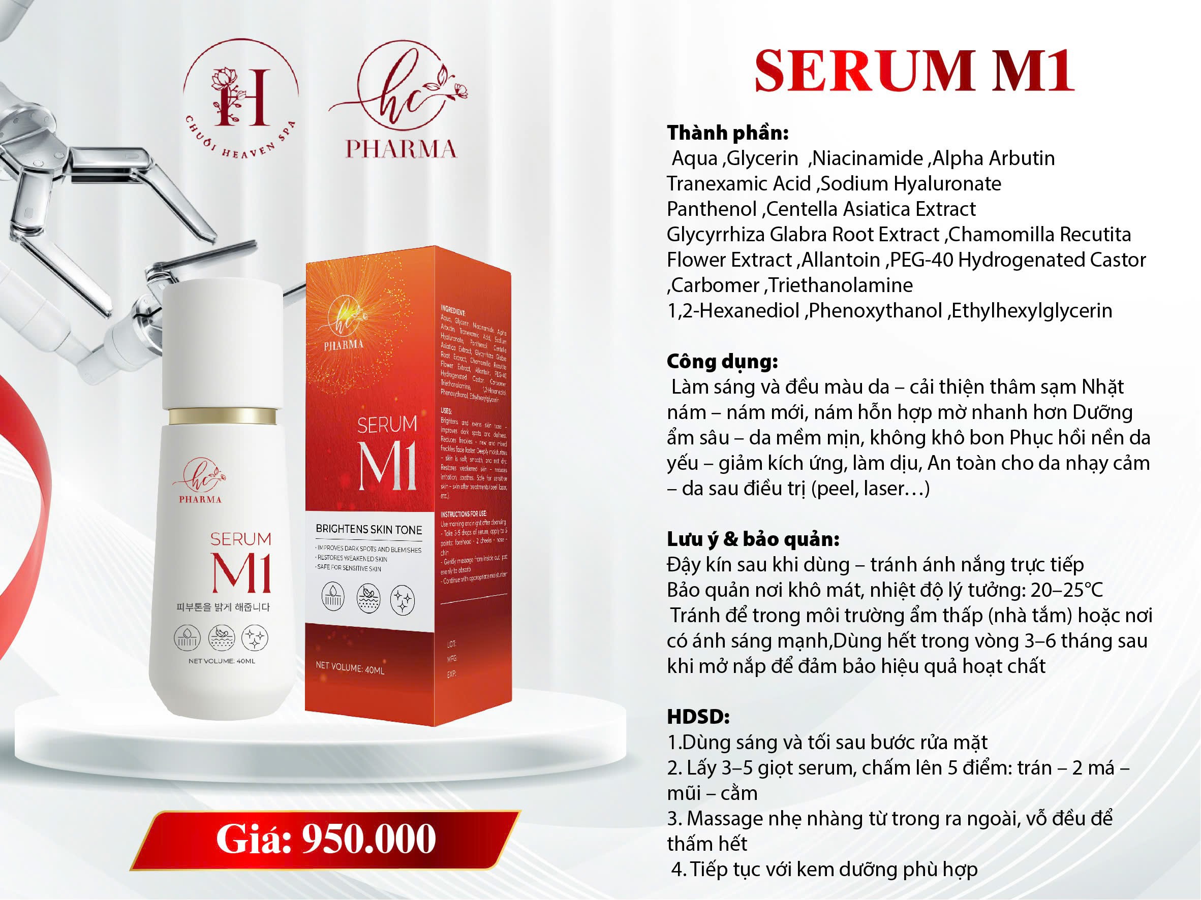 SERUM M1 40ml - Ảnh 2