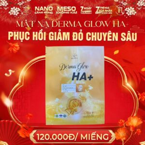 MẶT NẠ DERMA GLOW HA+  PHỤC HỒI – GIẢM ĐỎ CHUYÊN SÂU